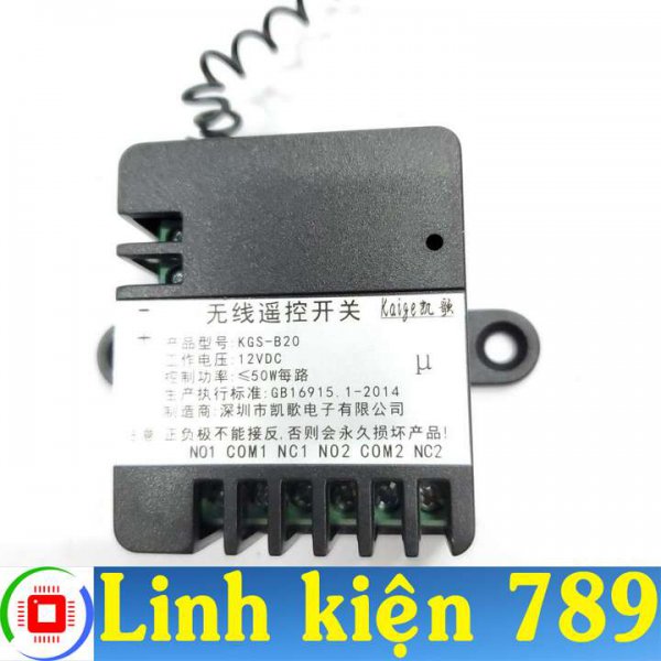  Công tắc điều khiển từ xa 2 kênh 220V học lệnh sóng RF 